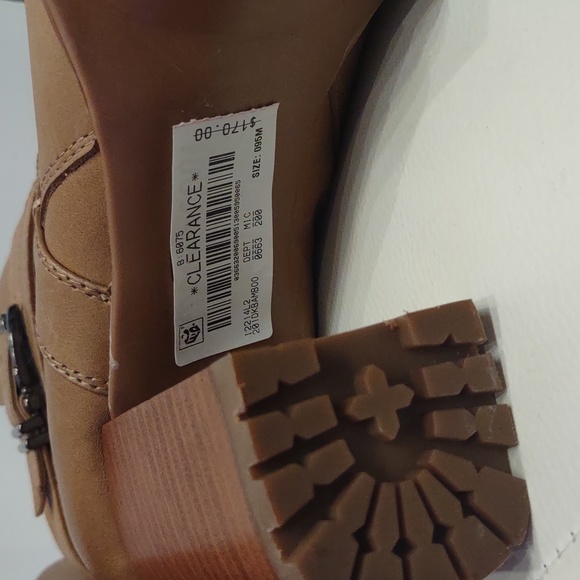 Lyra Naturalizer women's high heels boots double buckle water repellent 9 1/2 - Picture 6 of 8